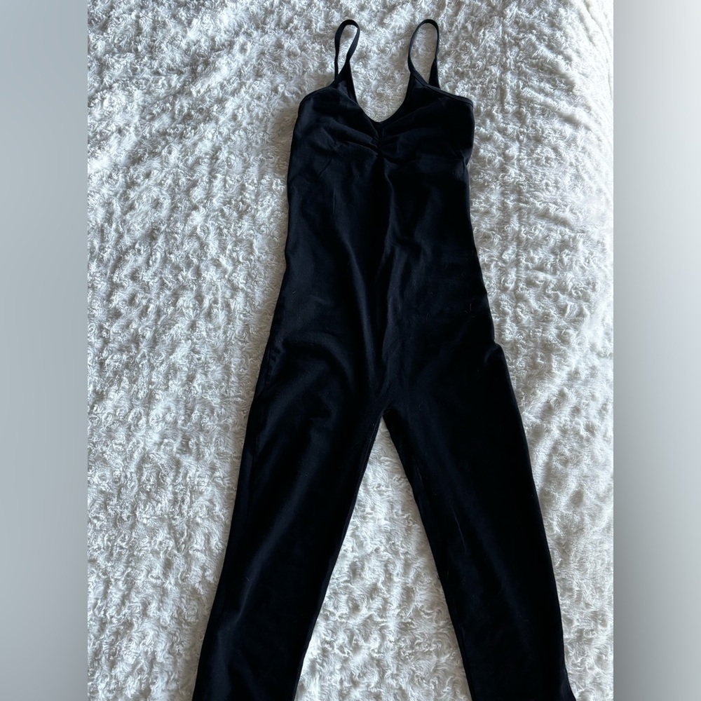 American Apparel Black Scoopback Jumpsuit